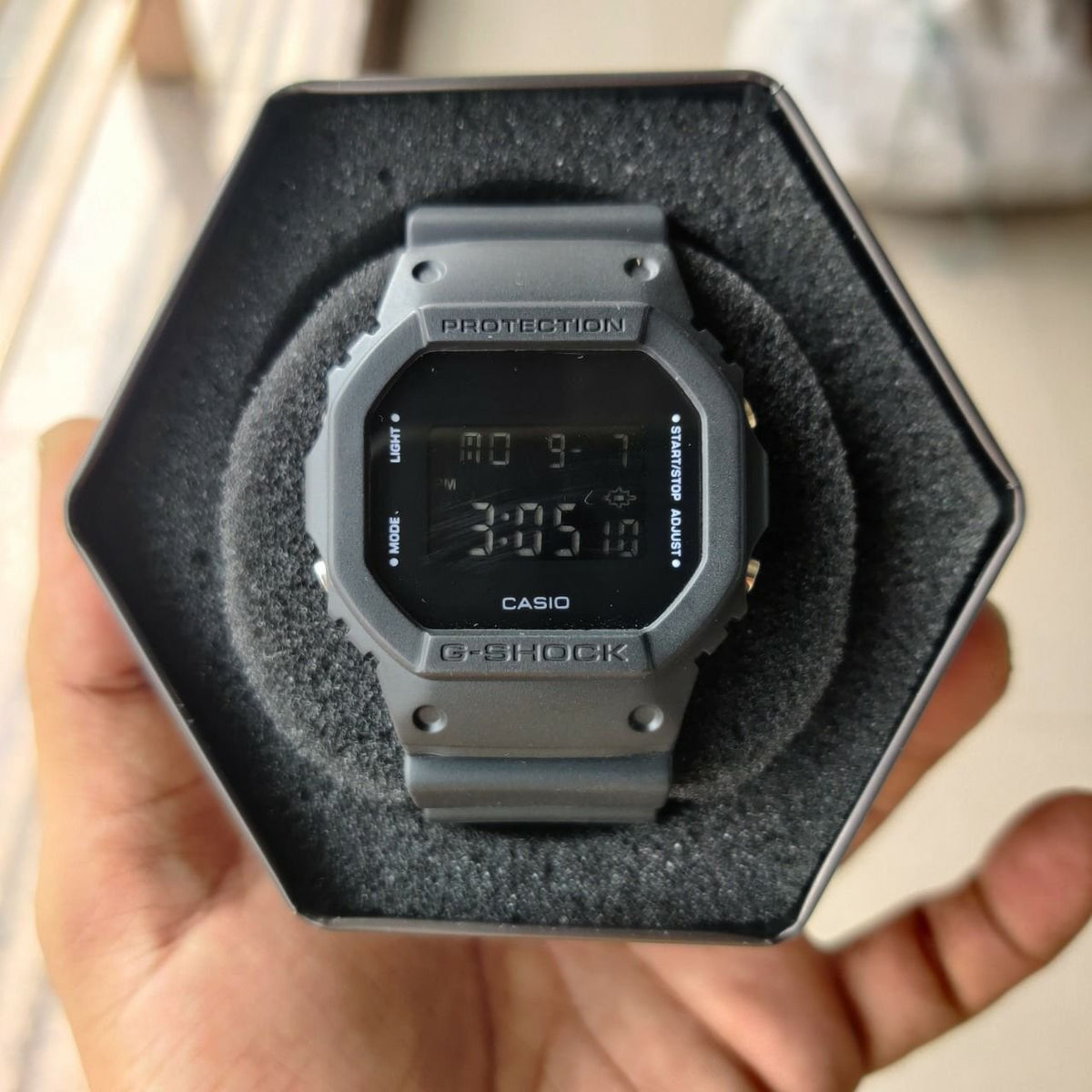 Casio G-shock Solid Grey Digital Watch For Men