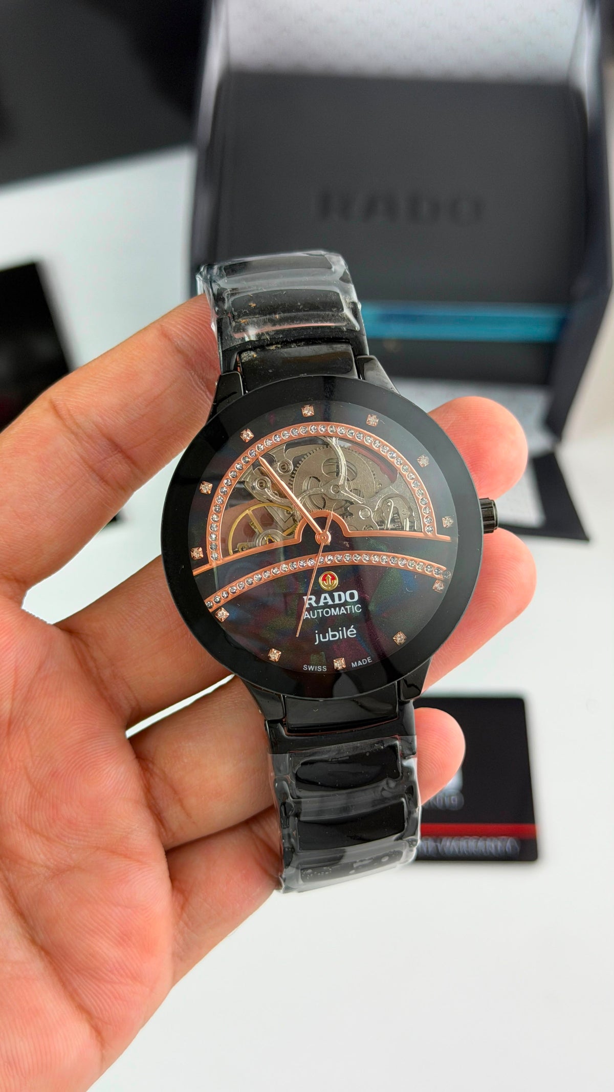 Rado Jubile Black Dial Black Bracelet Automatic Watch