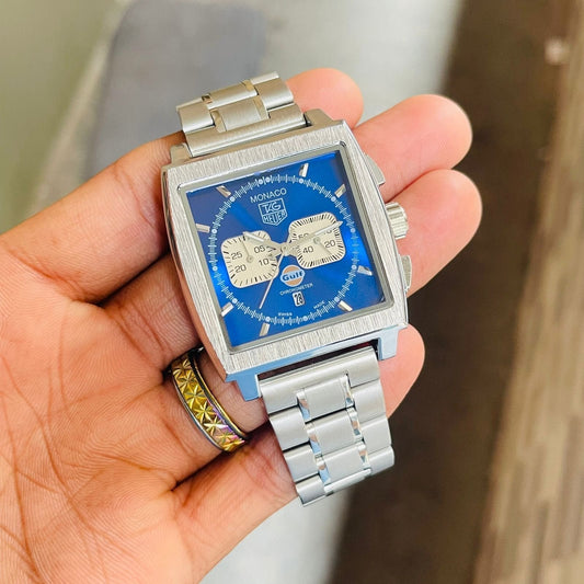 Tag Heuer Blue Dial Chronograph Watch For Men