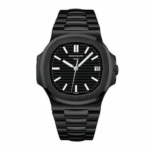 Patek Philippe Black Dial Metal Belt Men's Watch