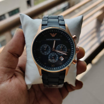 Casual Armani Round Dial Quartz Analog Watch For Men