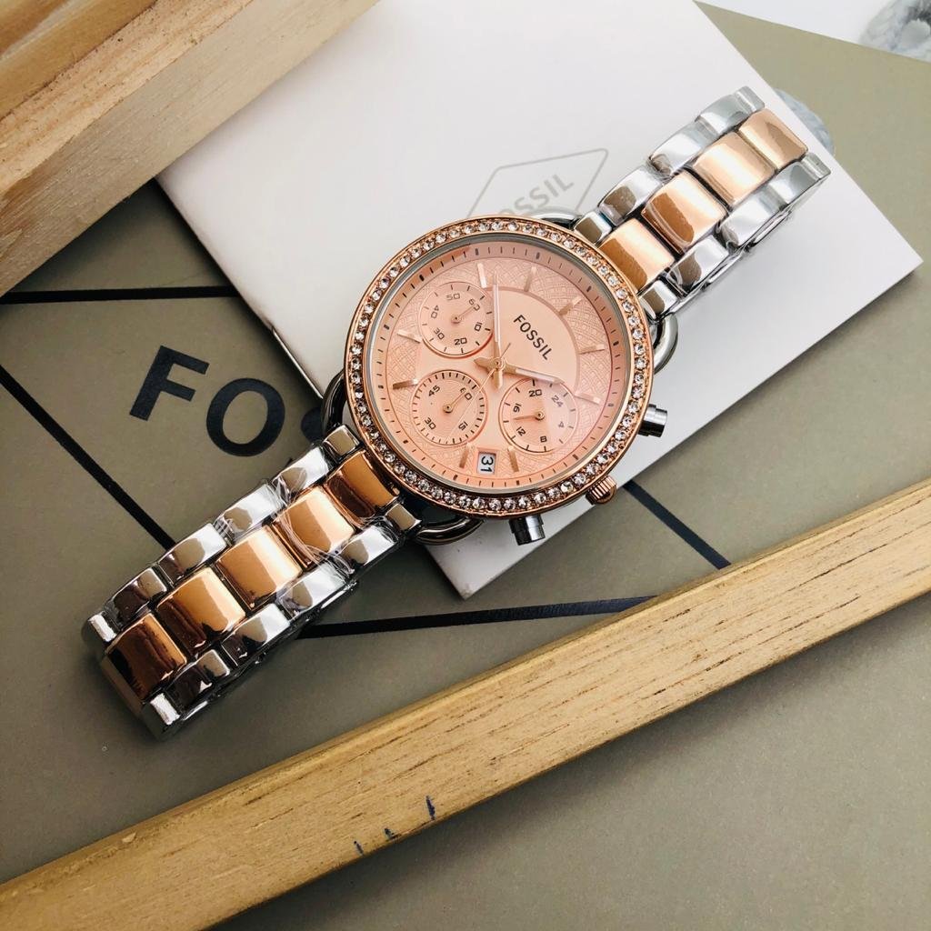 Fossil Chronograph Rose Gold Metal Belt Women’s watch