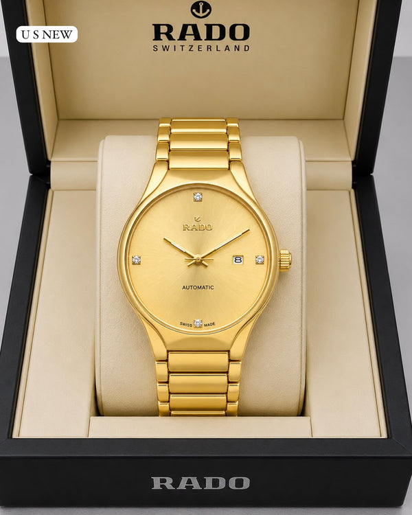 Round Luxury Premium Rado gold Jubile Watch