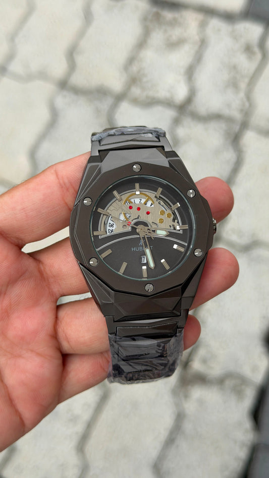 Hublot Big Bang Integrated Black-Tone Black Skeleton Dial Watch