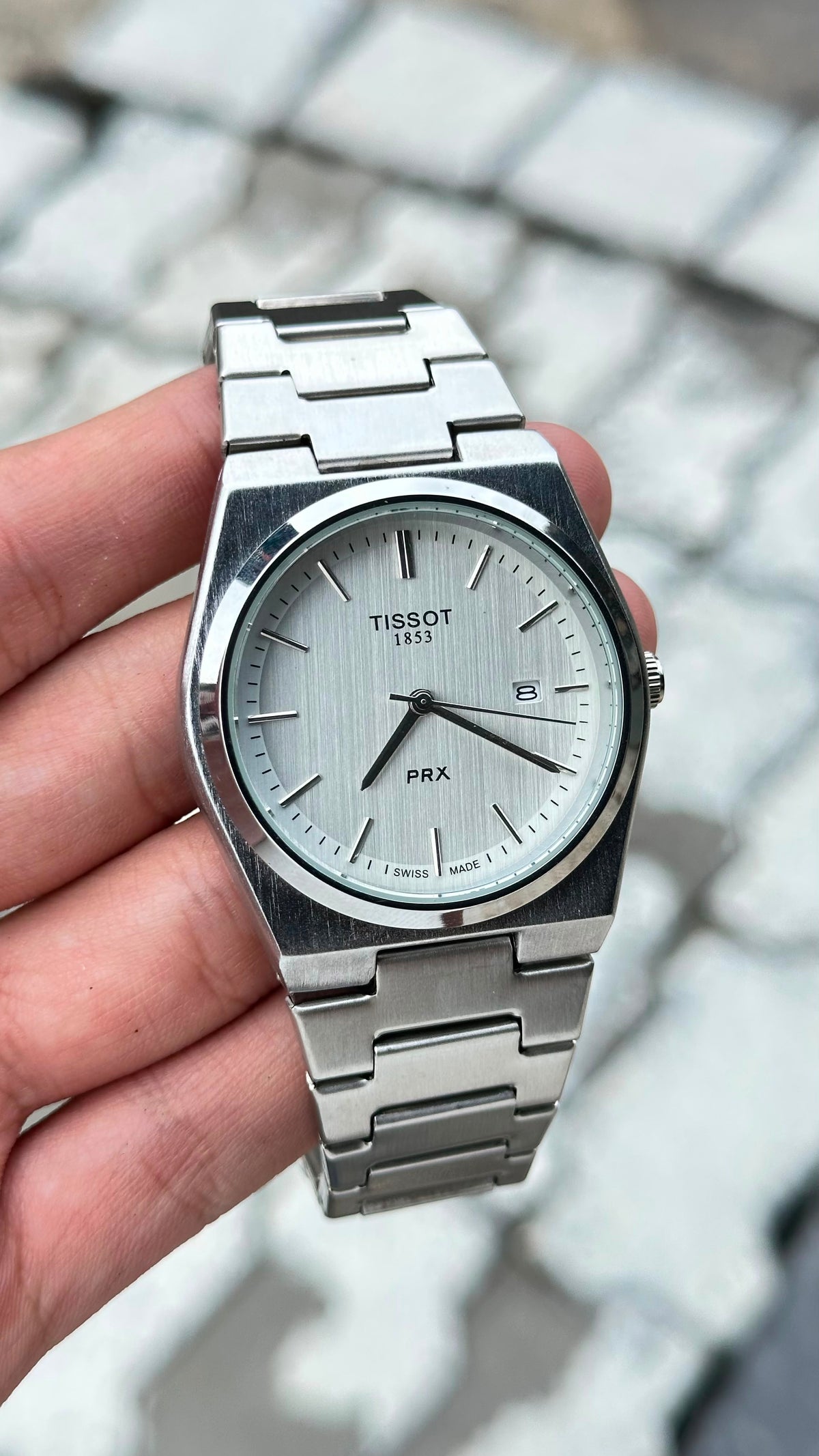 Tissot PRX Silver-Tone Silver Dial Stainless Steel Watch