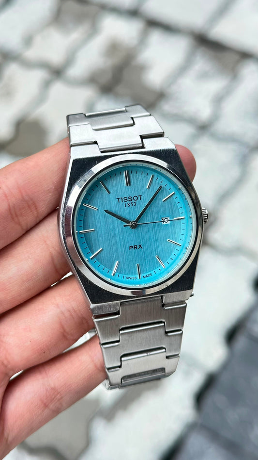 Tissot PRX Silver-Tone Ice Blue Dial Stainless Steel Watch