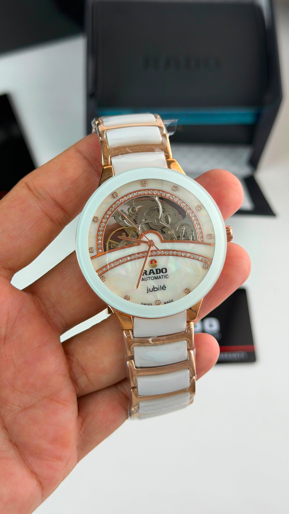 Rado Jubile White Dial Rose Gold & White Bracelet Automatic Watch