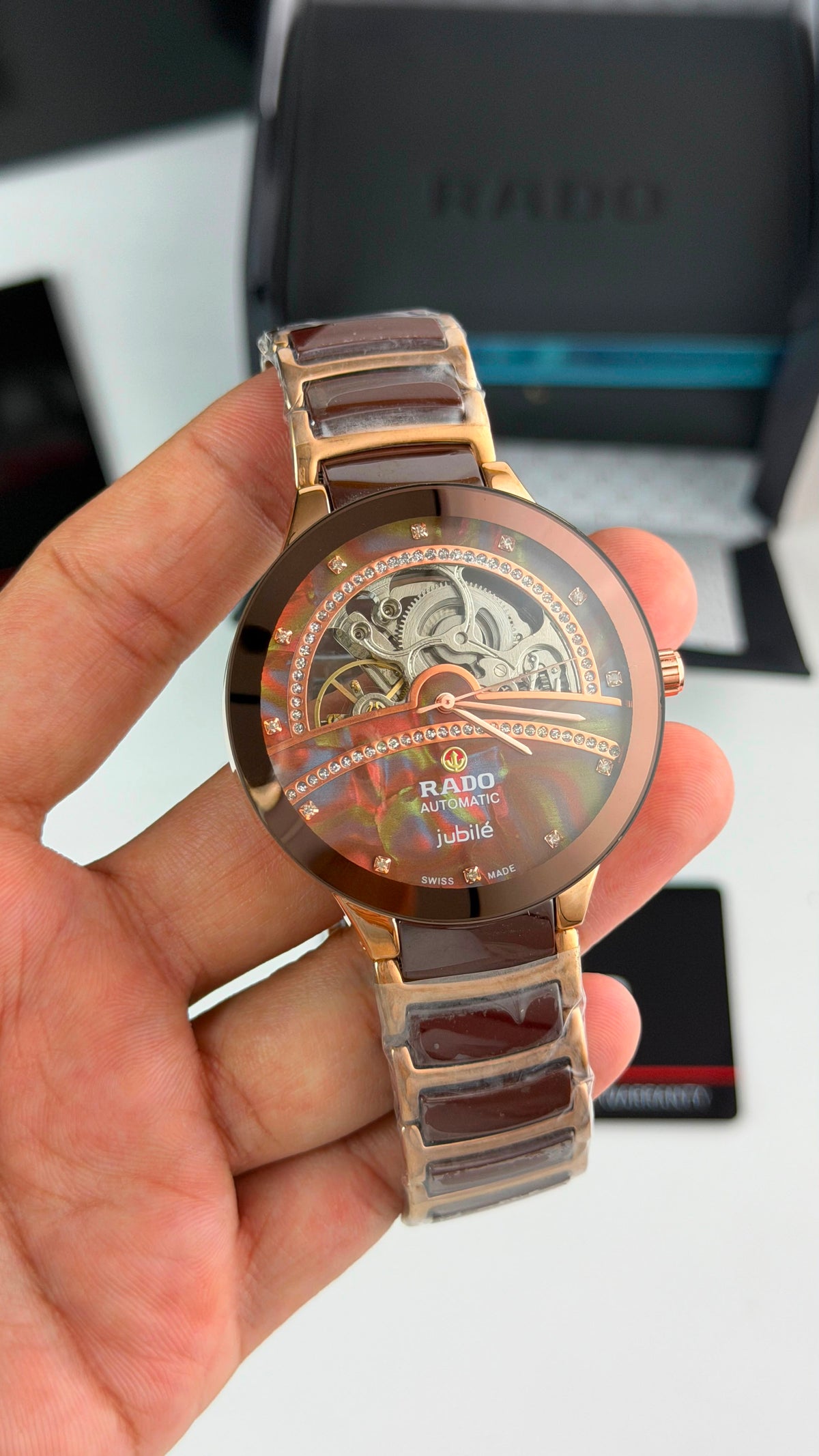 Rado Jubile Brown Dial Rose Gold & Brown Bracelet Automatic Watch