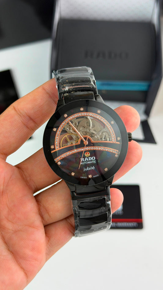 Rado Jubile Black Dial Black Bracelet Automatic Watch