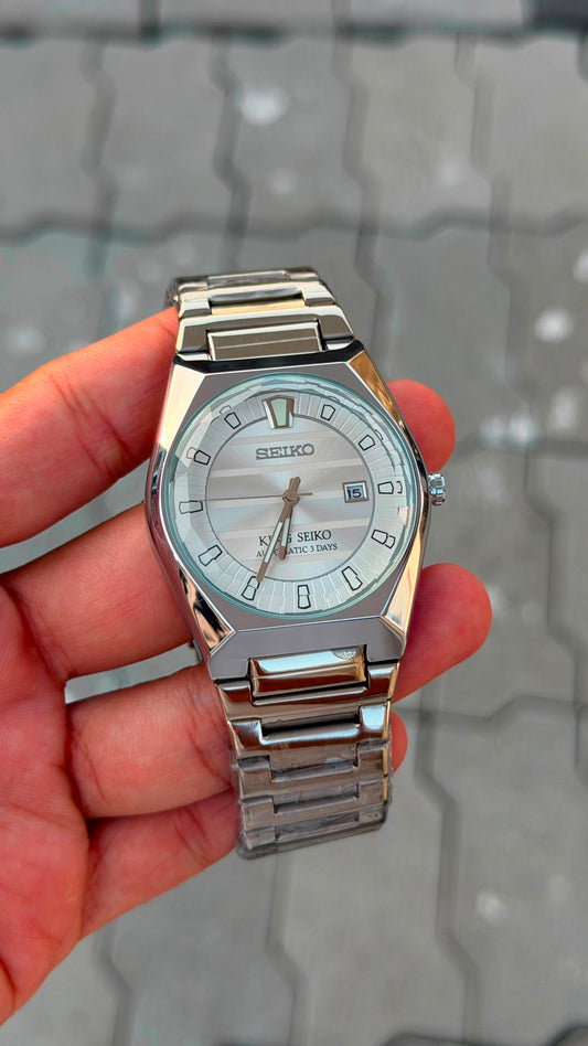 Seiko King Seiko White Dial Silver Bracelet Watch