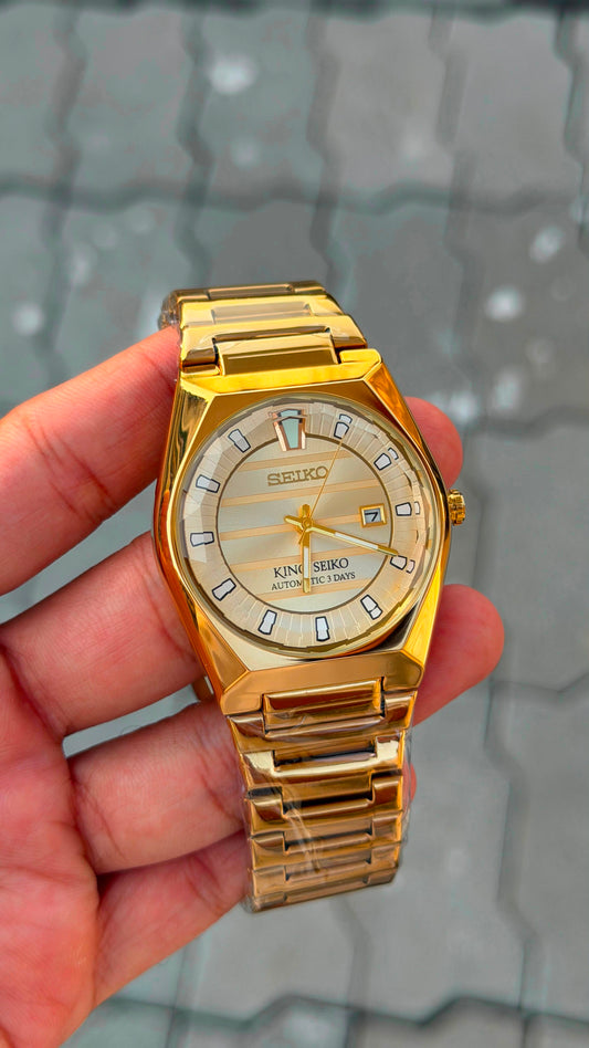 Seiko King Seiko Gold Dial Gold Bracelet Watch