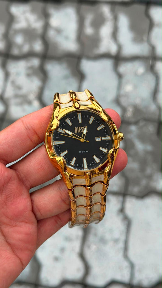 Diesel Black Stainless Steel Silver Dial Watch