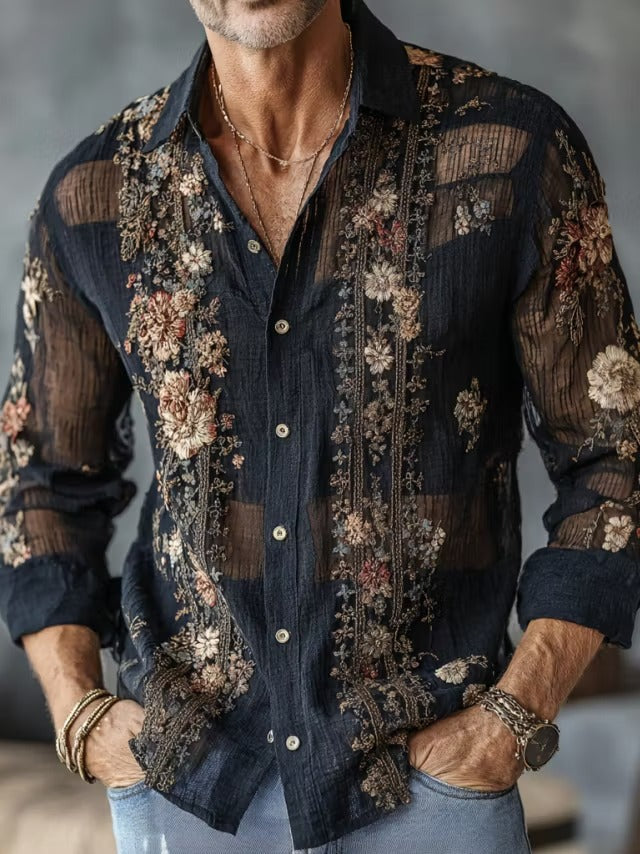 Shop the Men's Bushido Samurai Wolf Print Cotton Linen Shirt at Uroba.shop. Featuring Japanese-inspired artwork, breathable fabric, relaxed fit, and premium everyday comfort.