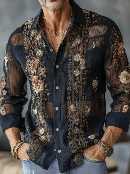 Shop the Men's Bushido Samurai Wolf Print Cotton Linen Shirt at Uroba.shop. Featuring Japanese-inspired artwork, breathable fabric, relaxed fit, and premium everyday comfort.