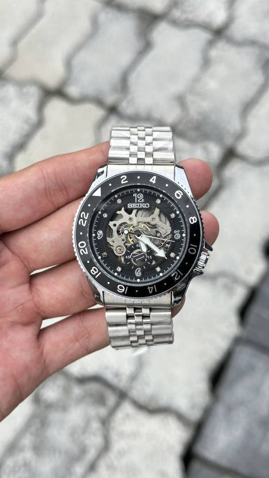 Seiko skeleton automatic watch