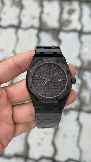 Audemars Piguet Royal Oak Black Textured Stainless Steel Watch