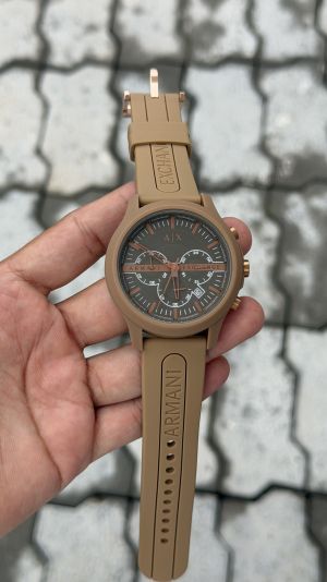 Armani Exchange Chronograph Tan Silicone Watch