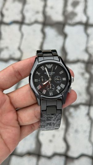 Emporio Armani Chronograph Black Stainless Steel Watch